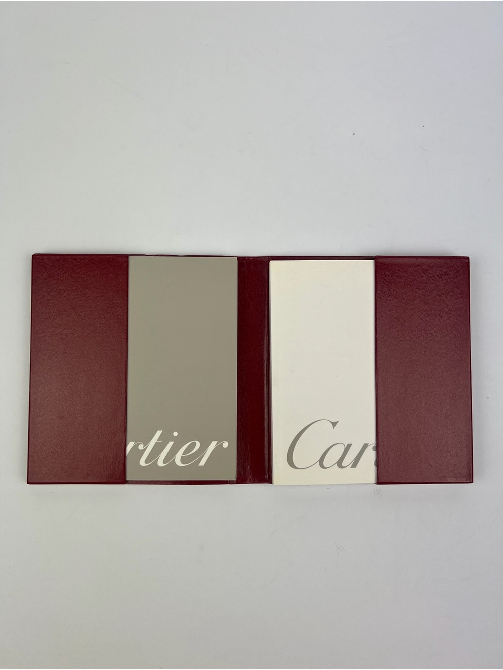 Vintage Cartier Watch Booklet Set Instruction Manual Signature Red Folder Case